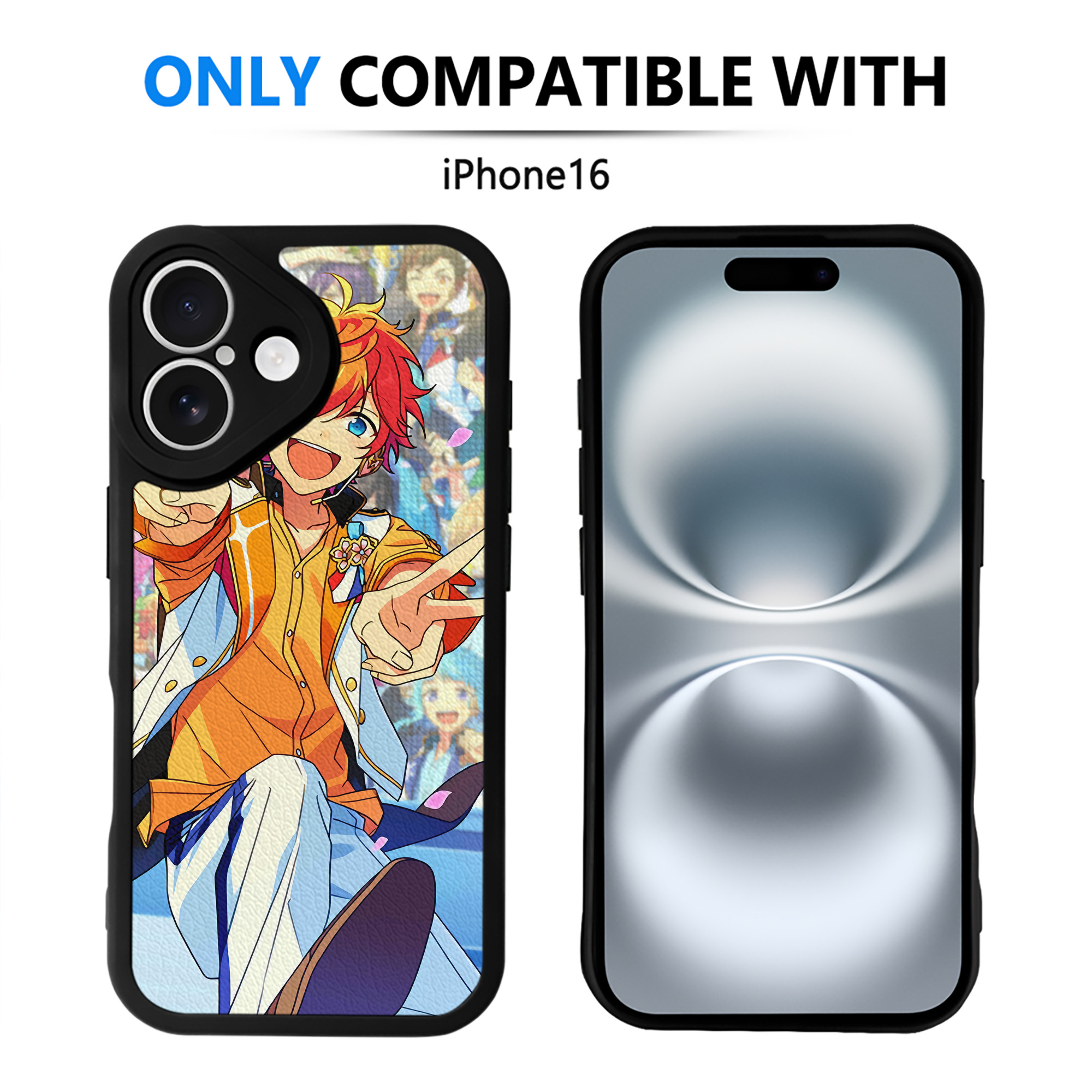 （画像用） あんさんぶるスターズ! Ensemble Stars 【iPhone 16シリーズ対応】シリコンスマホケース（レザー調） 材質：シリコン